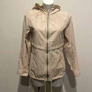 Columbia Tan Utility Jacket with Hood and Relaxed Fit